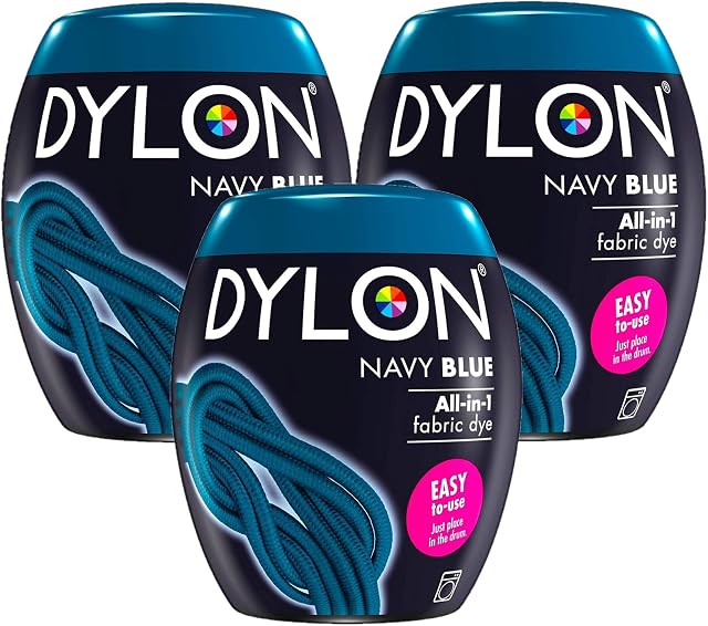 Dylon Machine Dye, Powder, Navy Blue POD 2 Packs