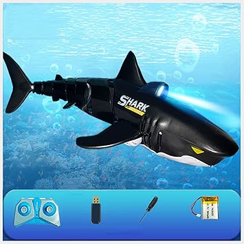 Amazon Co Jp リモコンのサメのおもちゃ 年の新しいアップグレード シミュレーションのリモコンのサメの湖のボート 水泳 高速2 4g 4チャネルのリモコンのボート 子供と大人用のスイミングプールのおもちゃ 3 A ホビー
