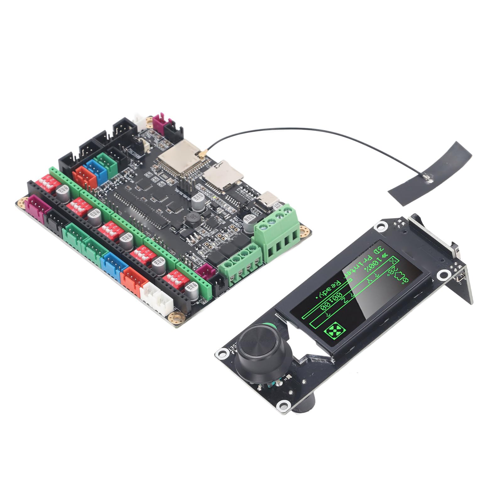 Duokon Zestaw Płyty Głównej Drukarki 3D WIFI, Płytka Sterująca PCB z Wyświetlaczem LCD RGB, 240 MHz 2.0 USB Update 5 Axis dla Użytkowników Ender 3 CR10