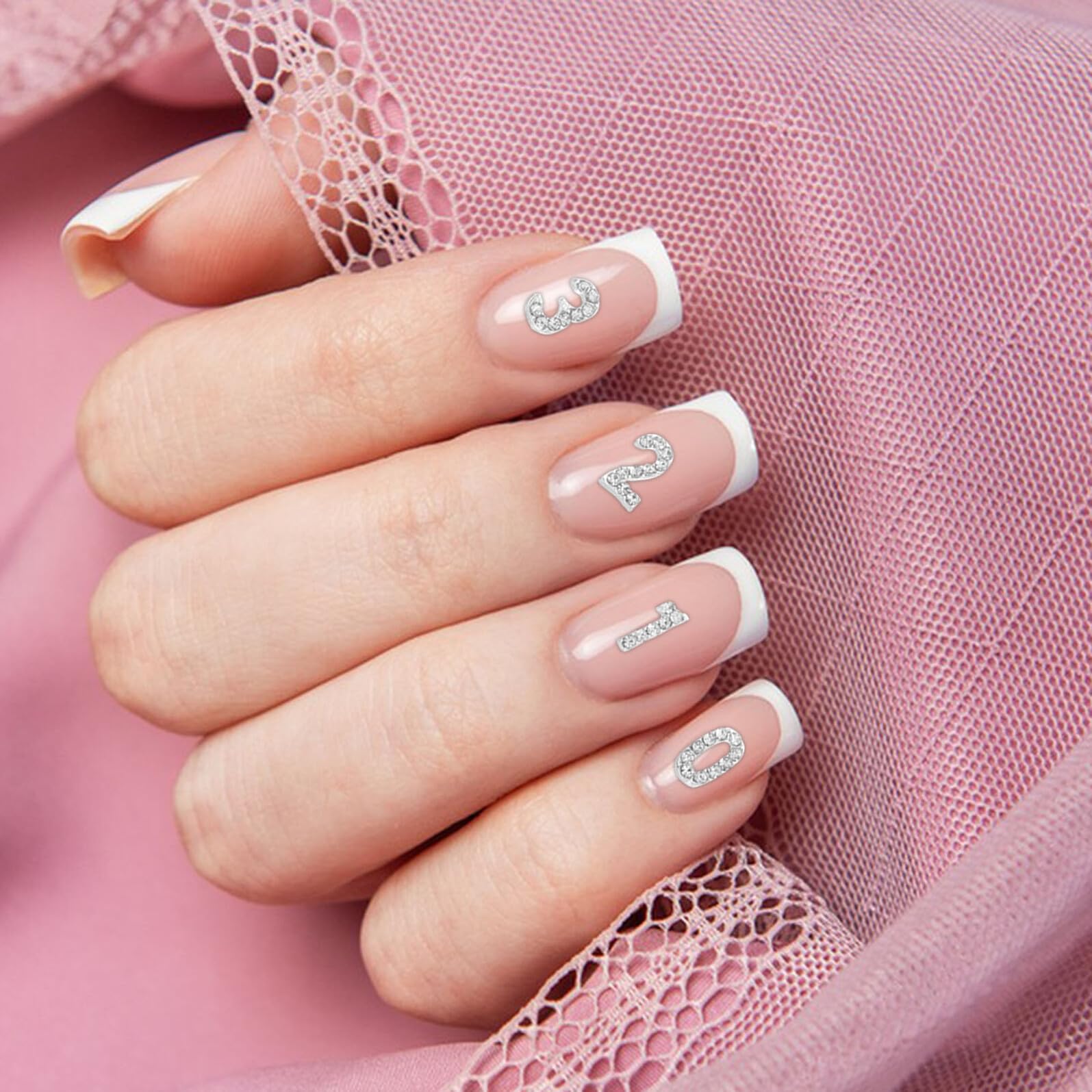 100pezzi Ciondoli Numerici per Unghie Strass Decorazioni per Nail Art Numeri di Cristalli Accessori per Unghie Piatte Incastonatura Sicura per Feste Spettacoli e Festival
