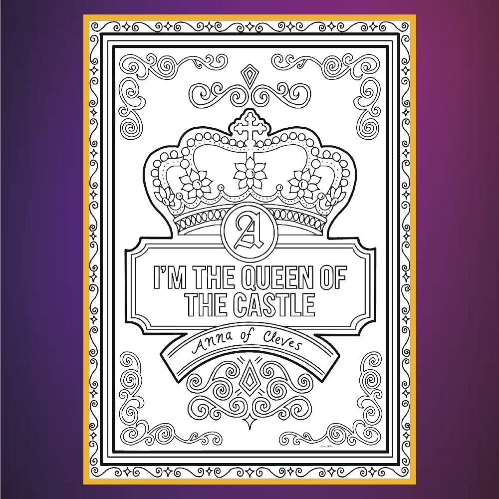 Coloring Broadway - SIX Inspired Coloring Pages (Set of 6) “All I Need is Six” Collection, Broadway Musical Merchandise, Printed on Matte Card Stock (8 1/2” x 11”), Ideal Gift for a Theater Lover - Image 5