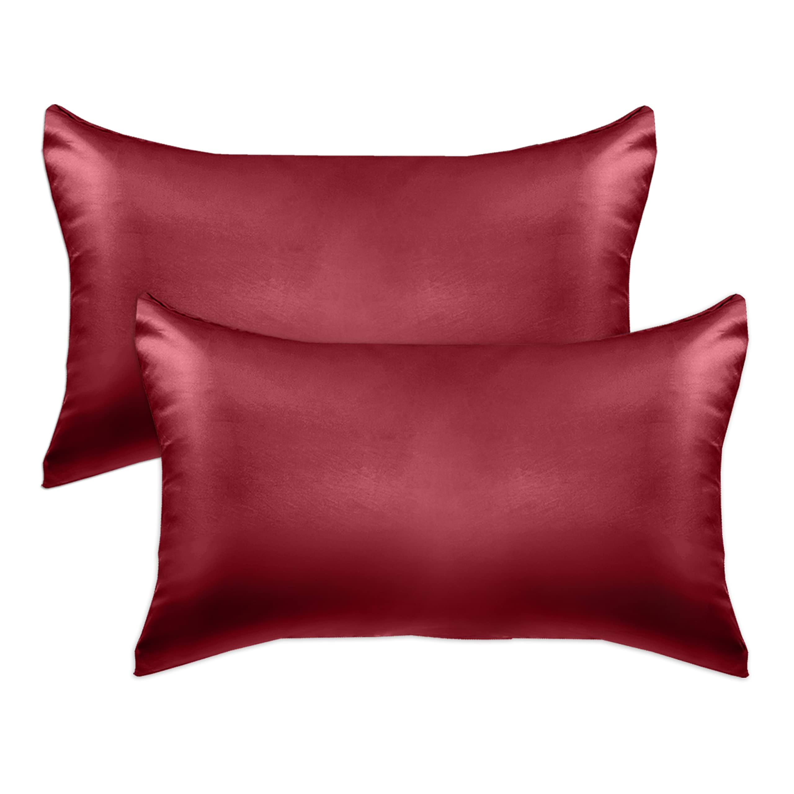 Taie d'oreiller en satin de viscose rafraîchissant lot de 2 taies pour les cheveux