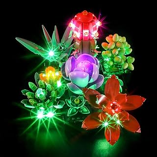 Vaodest LED Light for Lego Succulents 10309 Plant Decor Building Blocks Model,Design and Configuration Compatible with Model 10309(LED Light Only, Not Building Block Kit)