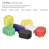 Vista 2 de MECCANIXITY Mini Breadboards 25 tablas de pan sin soldadura de punto de amarre para bloques de conexión Proto Shield Distribución Paquete de 14