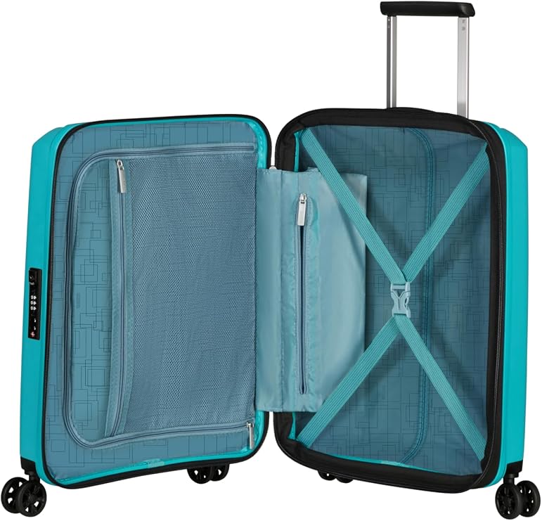 American Tourister AEROSTEP-SPINNER 55/20 EXP TSA TURQUOISE TONIC Valiz,55 cm