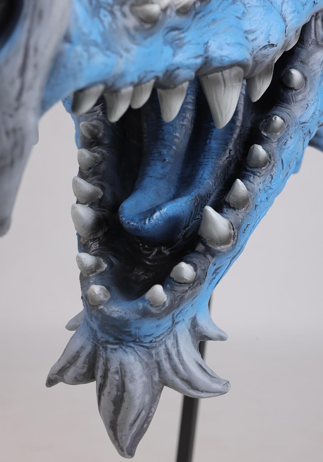 Fun Costumes 3ft Blue Dragon's Head Actor-matronic | Interactive Halloween Animatronic Decoration with Light-Up Eyes, Roaring Sound & Fog Effect