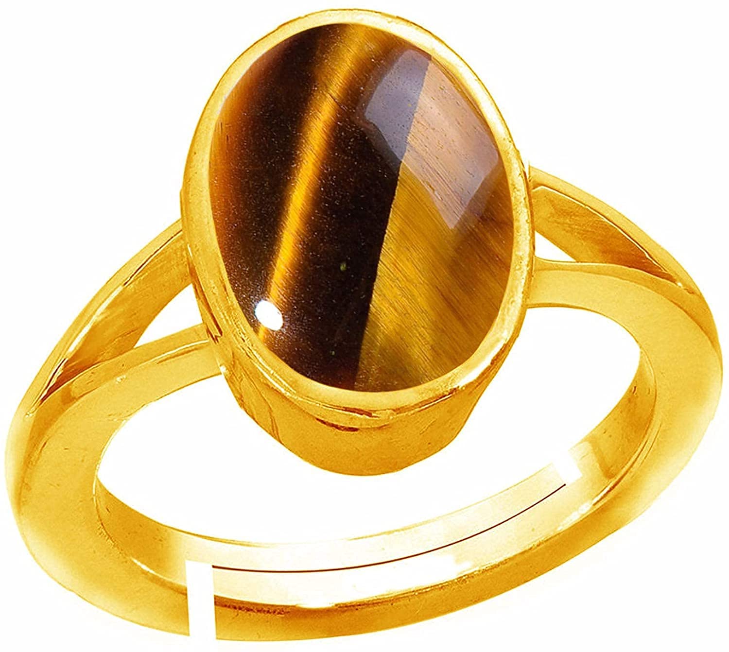 Stone Place 15.25 Ratti 14.00 Carat Natural Unheated Untreated Tigers Eye Adjustable Gold Plated Ring Certified Stone for Men and Women (B09HNTNPN2) Amazon Price History, Amazon Price Tracker