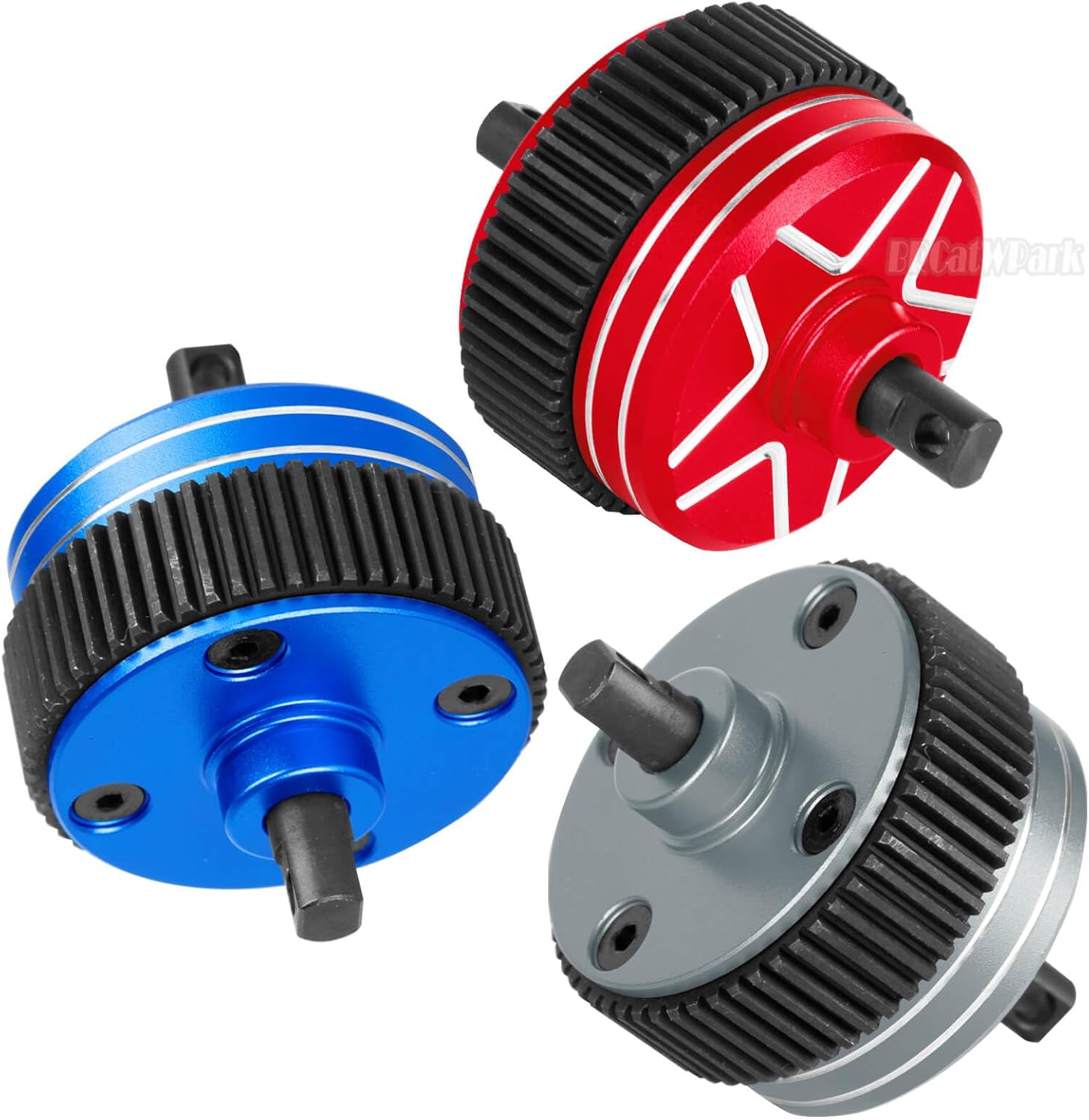 Complete Differential Assembly Upgrades Part for 1/10 Drag Slash C10 F0rd Mustang,(is Ready-toinstall in Any Magnum 272R Transmission) RC Steel Complete Diff Gear,Replace #9480,Titanium