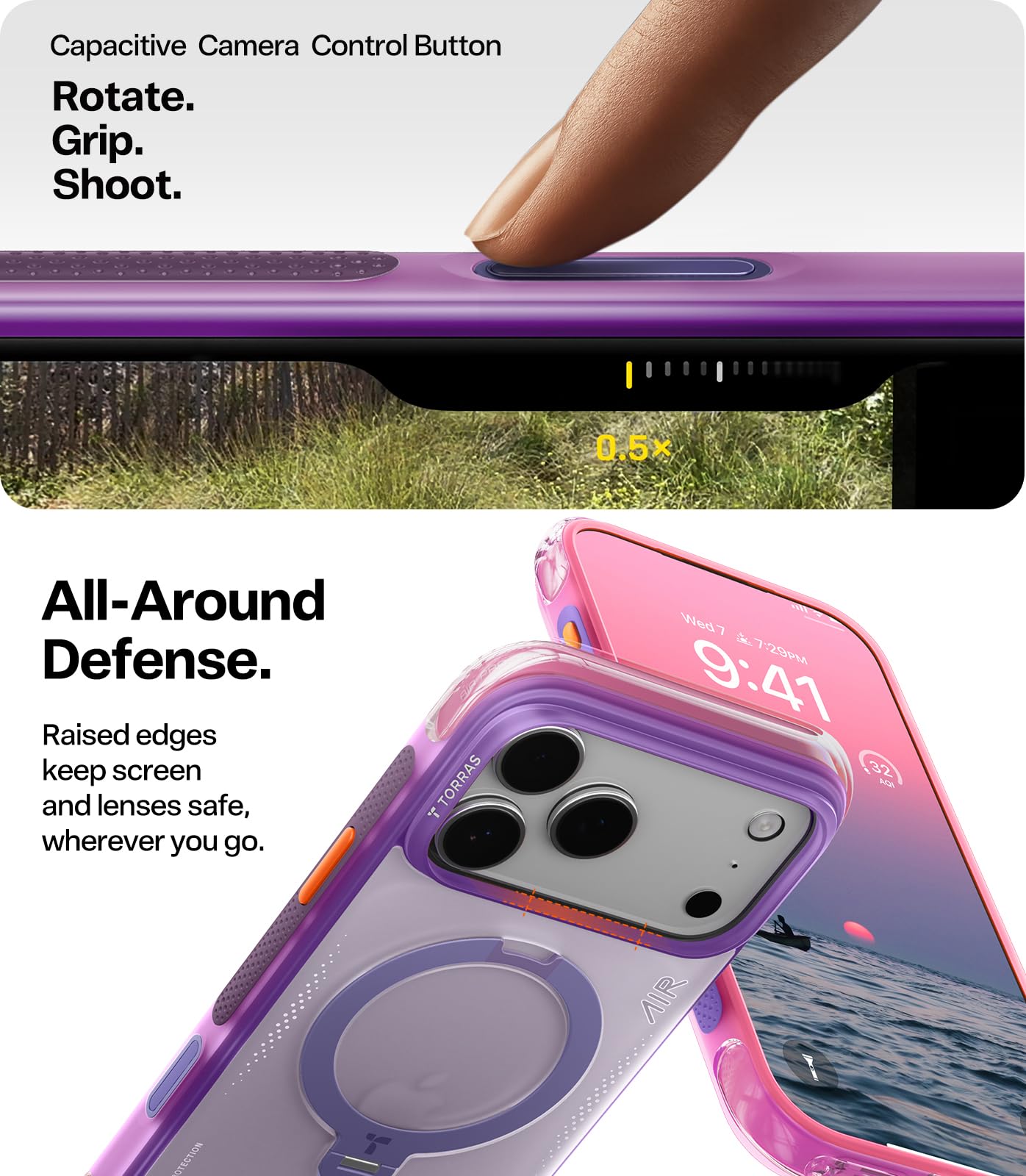 Amazon.com: TORRAS Ostand Q3 Air for iPhone 17 Pro Max Case with
