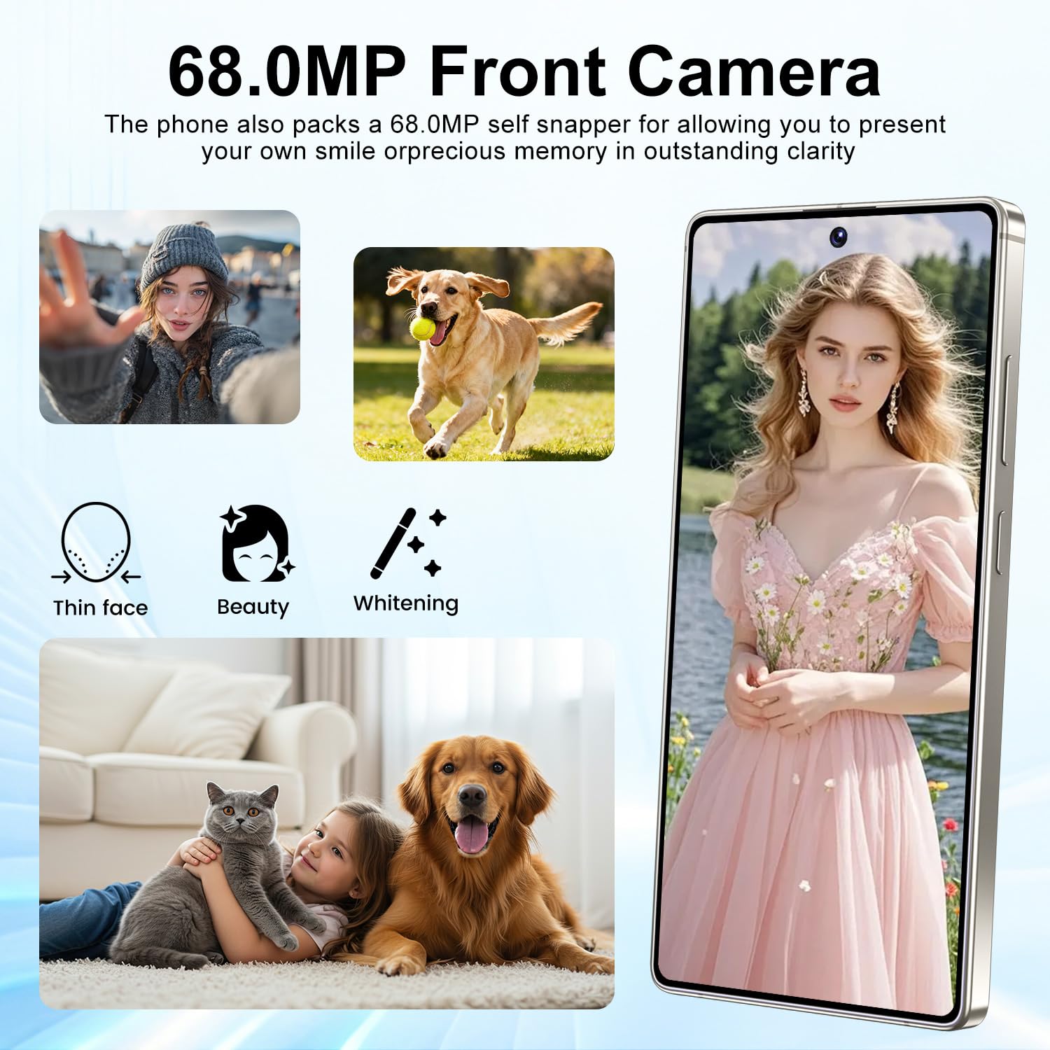 I26 Ultra Unlocked Smartphone,6.99" HD+ Display,Built in Pen,16+512GB Unlocked Phone,Snapdragon 8 Gen4,7000mAh Dual Speakers 5G/Face ID/Fingerprint Lock/Dual SIM/GPS(Gray) — view 4