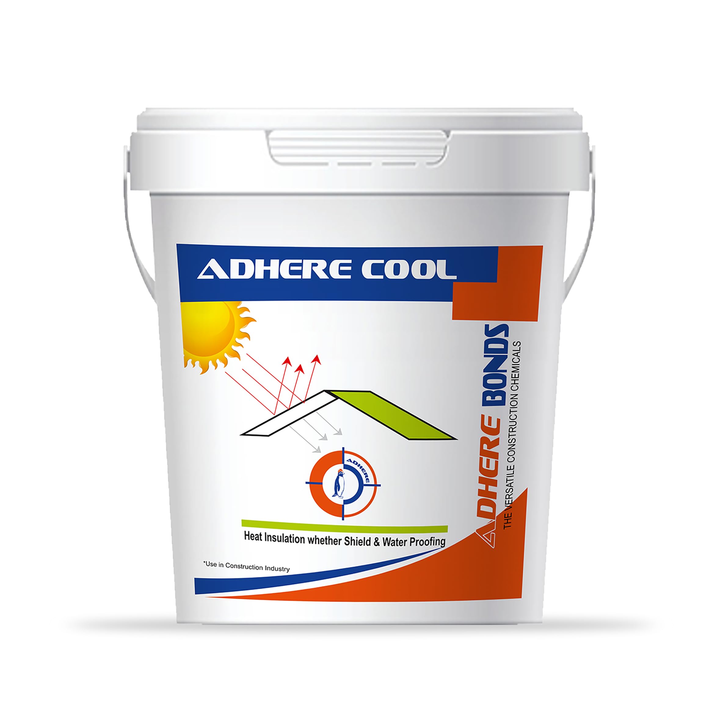 Adhere Cool | Heat Reflective Coating | Summer Cool | High SRI Paint | Terrace Cooling Paint | - White 10kg