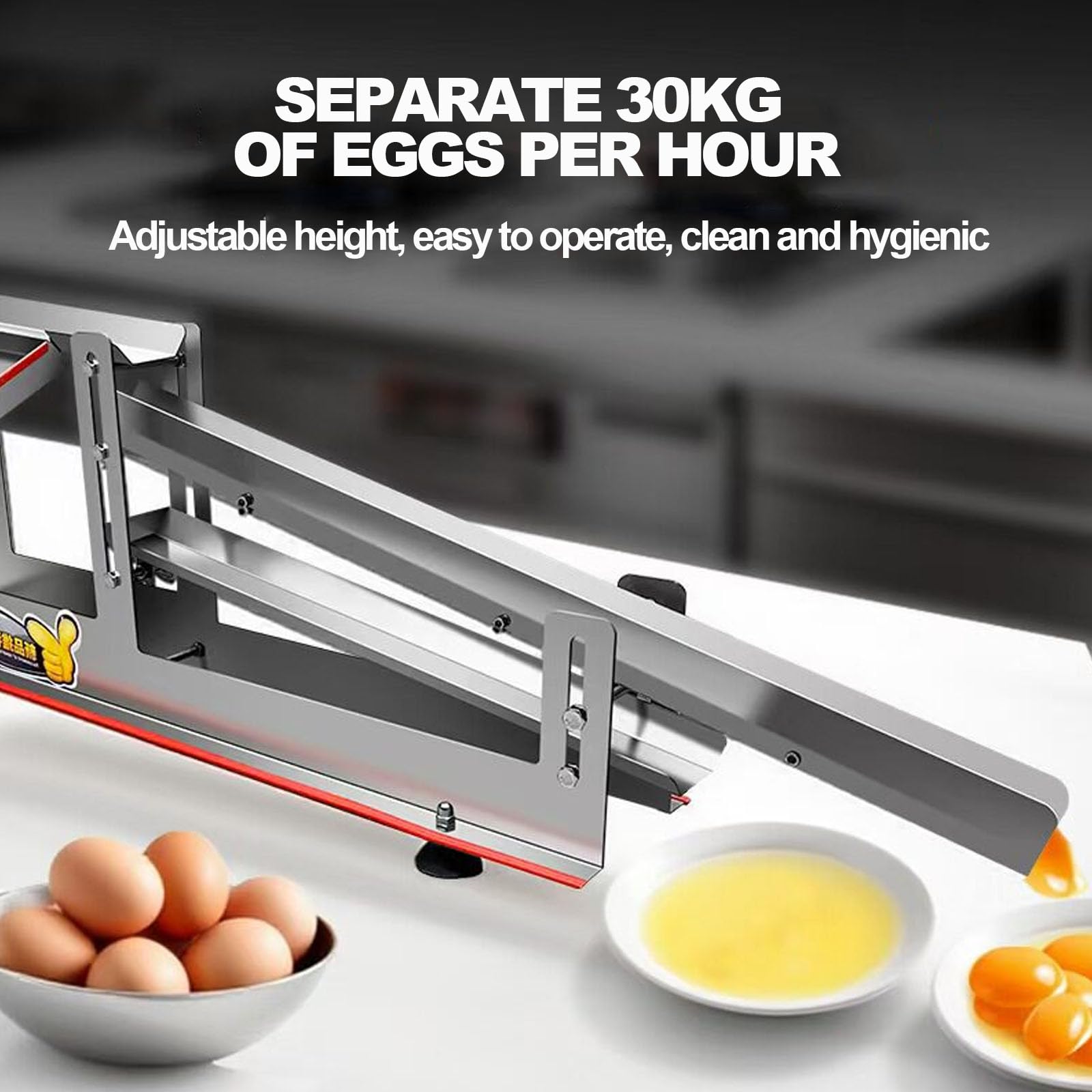 Séparateur Dœufs Robuste, en Acier Inoxydable, Manuel, pour Une Séparation Rapide en Pâtisserie Et en Cuisine, Idéal pour Les Cafés Et Les Boulangeries, Réduit Le Temps De Travail, Parfait pour