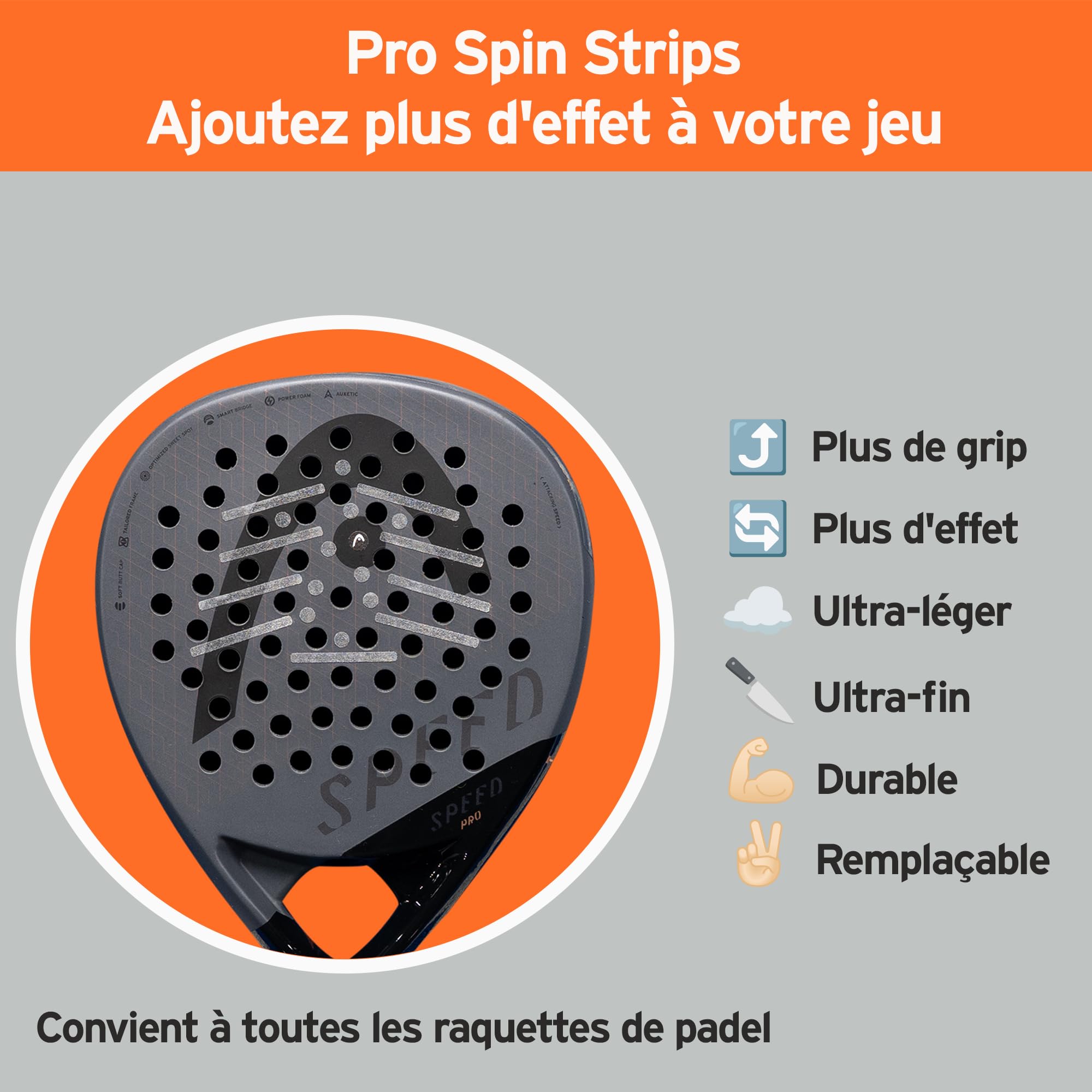Pack Padel – Head Padel Pro S+ 3-Pack (9 Balles) & Rezztek Pro Spin Strips