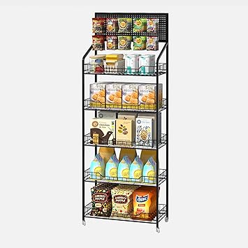 Chip Rack Display Stand, 5 Tiers 60 Clips Snack Retail - View #6