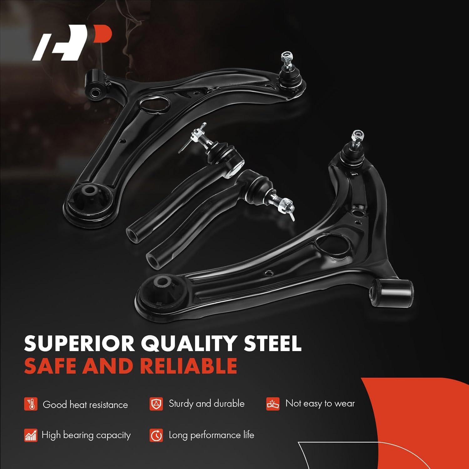 A-Premium Set of 8, Front Lower Control Arm Sway Bar Link Inner Outer Tie Rod End, Compatible with Toyota Echo 2004-2005, Sedan & Hatchback