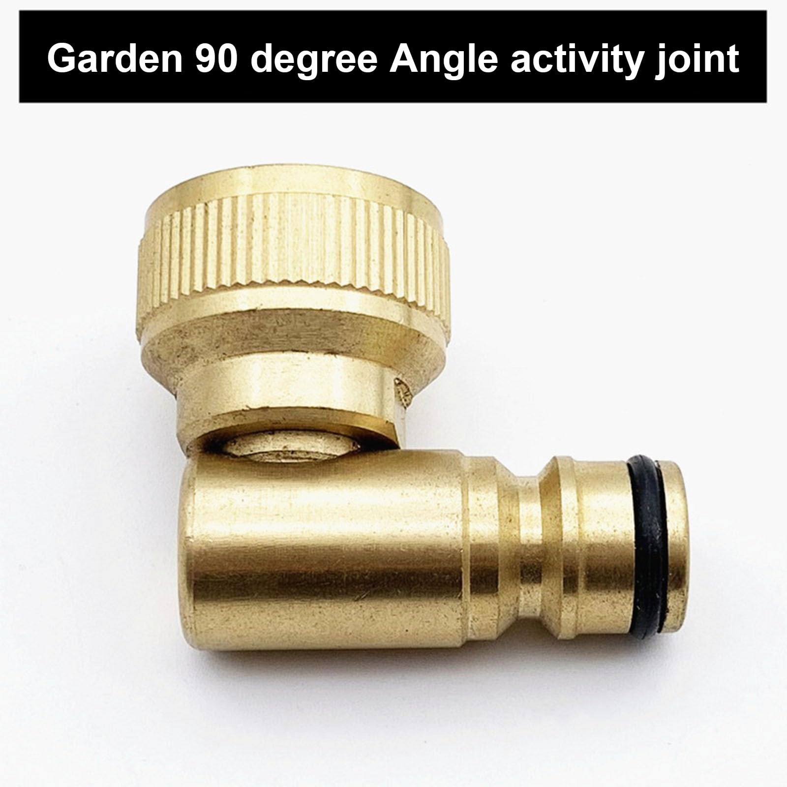 Conectores de latón para manguera de jardín, adaptadores de manguera giratorios de 90 grados para un fácil riego, riego y lavado de coche, paquete de 2