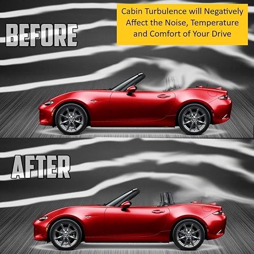 Miniatura 6 de Windrestrictor – Deflector de viento Miata NC para convertibles | Compatible con 2006-2015 | Controla el flujo de aire de la contracorriente | Paseo