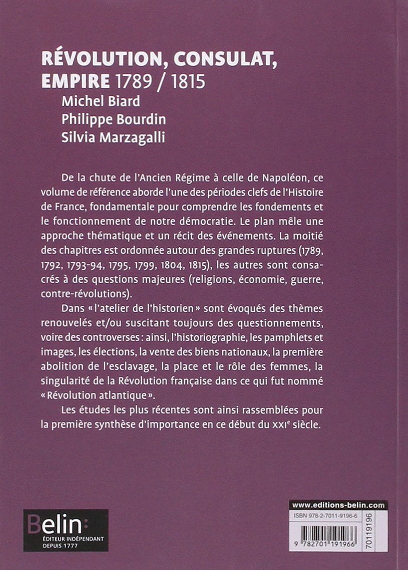 Révolution Consulat Empire (1789-1815): Version compacte