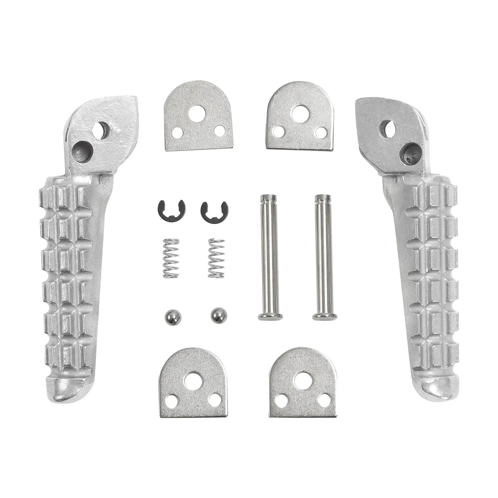 Repose-pieds avant et arrière en aluminium argenté pour Monster 696 796