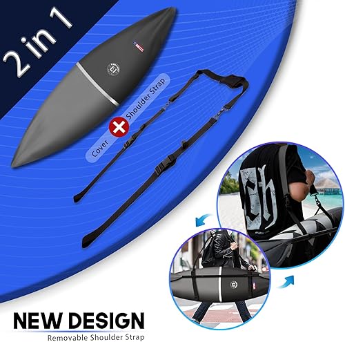 Miniatura 9 de LIBZAKI Kayak Cover AccessoriesCanoe Cover, Upgraded Thickened Waterproof & UV Protection SUP Paddle Boards Cover for IndoorOutdoor StorageFits