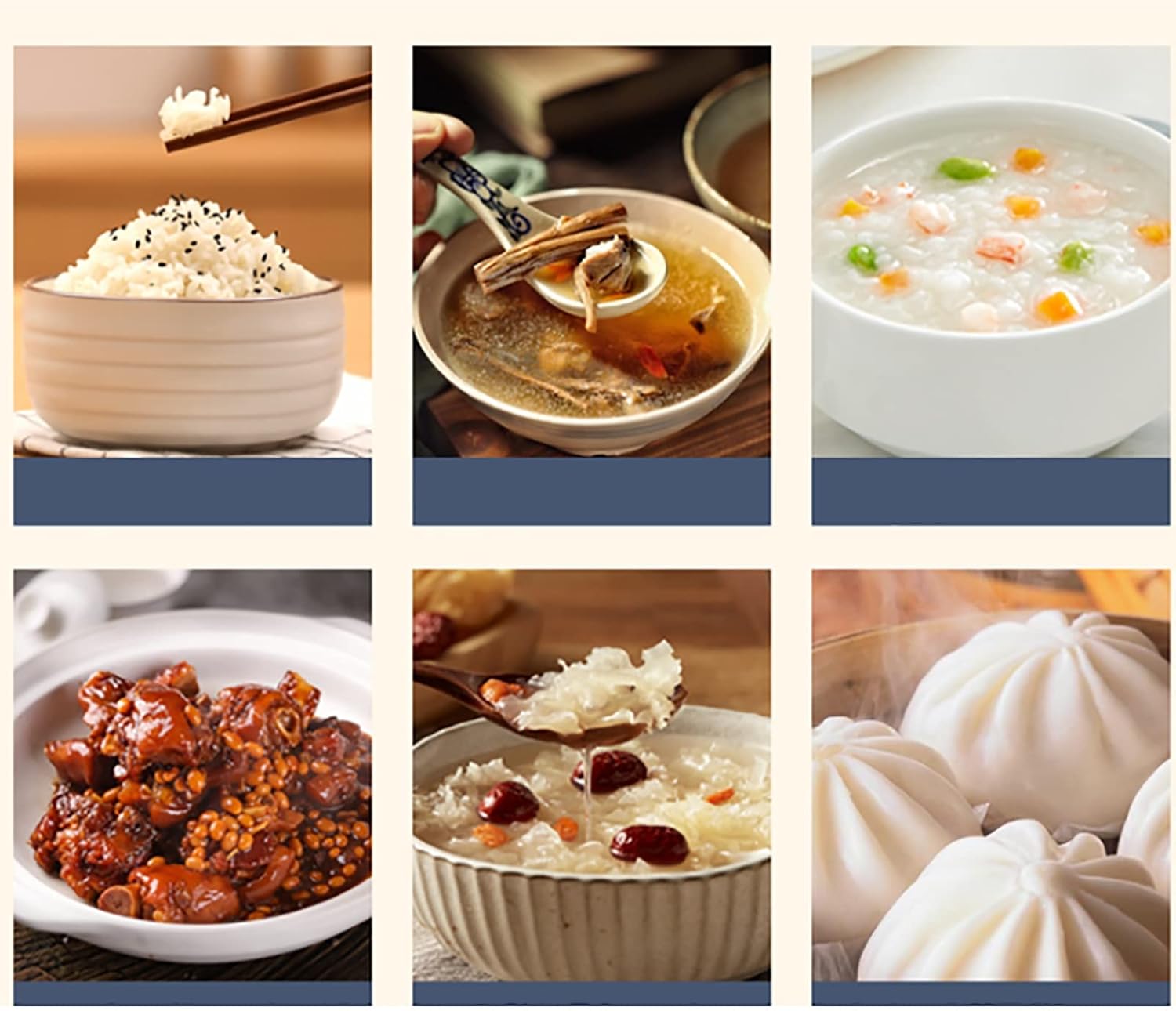 Rice Cooker with Steamer (3/4L) Non-stick Inner Pot, Intelligent Insulation, Make Rice & Steam Healthy Food & Vegetables, for 3-5 People 220-240V US/EU(4L)