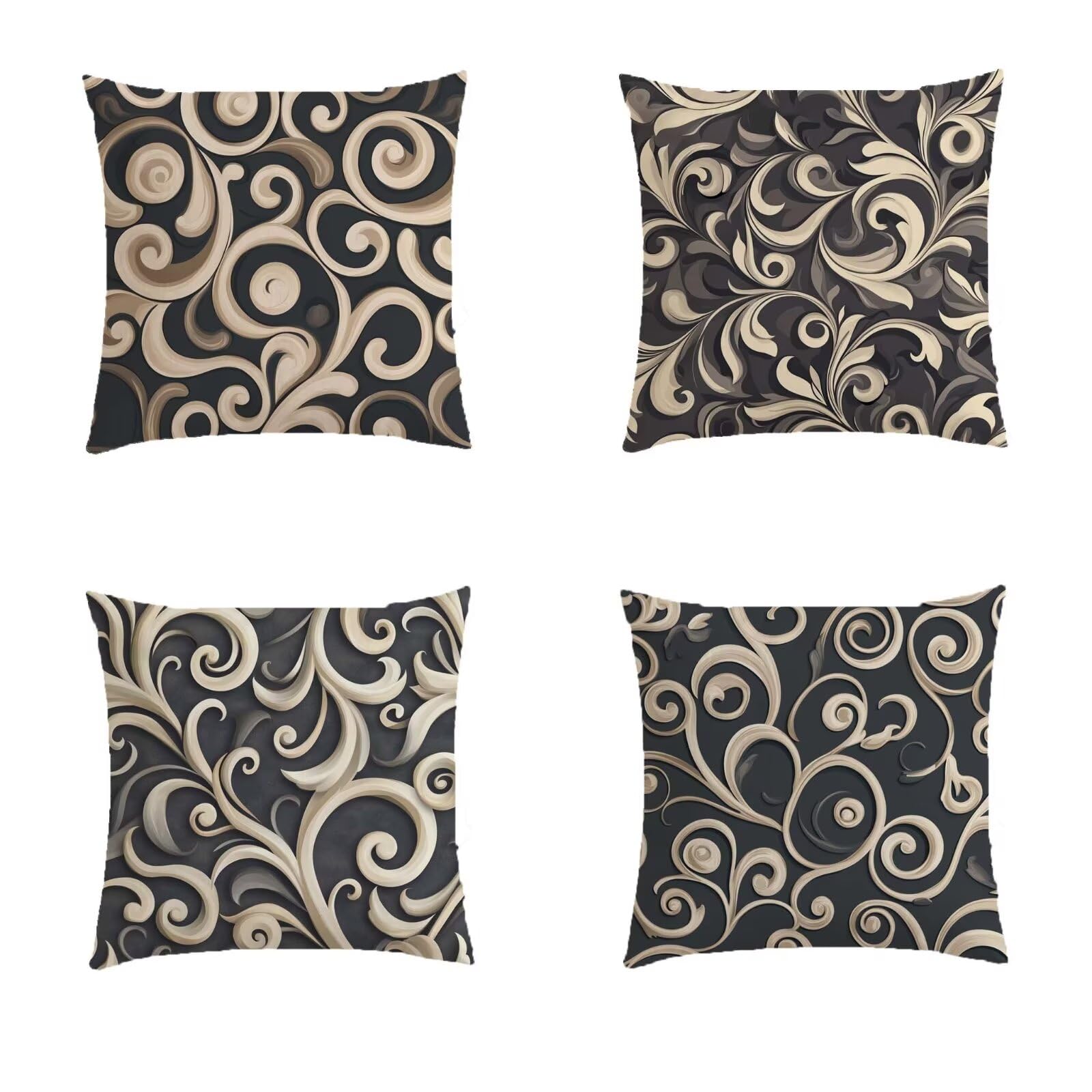 Housse coussin exterieur 70x70cm aspect lin decoration nordique canape