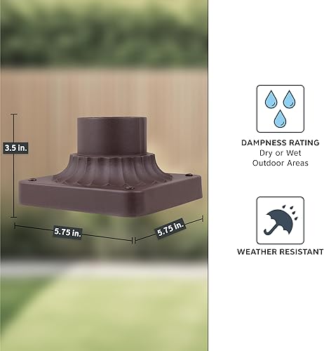 Miniatura 4 de Designers Fountain 1916-ORB Base de montaje de luz de poste para exteriores, bronce aceitado