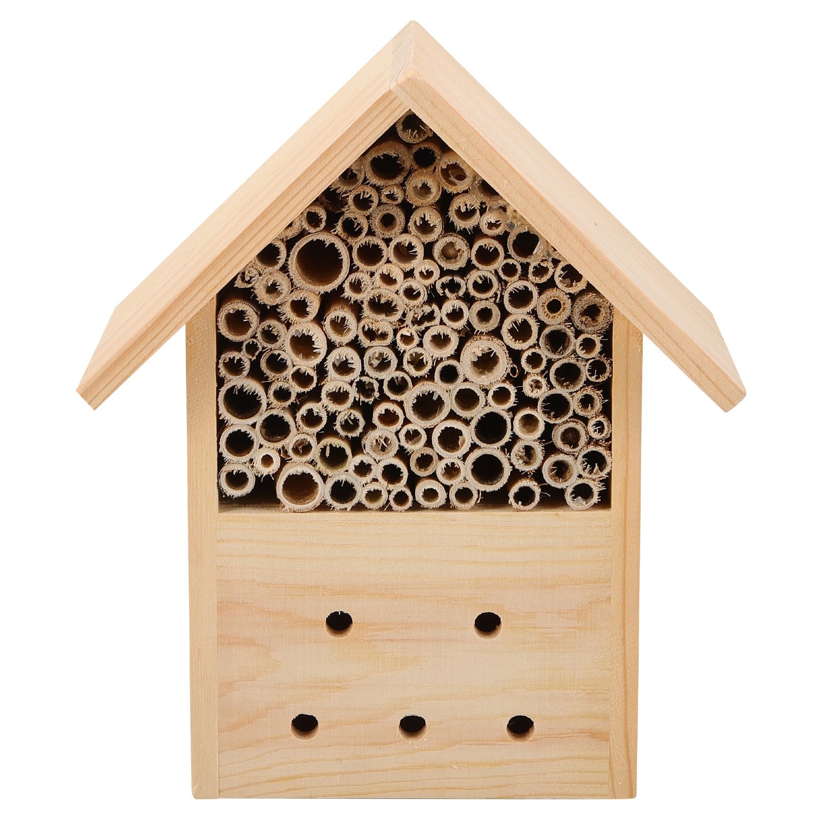 Holz Bienenhaus zum Hängen Witterungsbeständiger Bienenstock 22x6x24,5cm Natürlicher Lebensraum für Garten Bestäuber