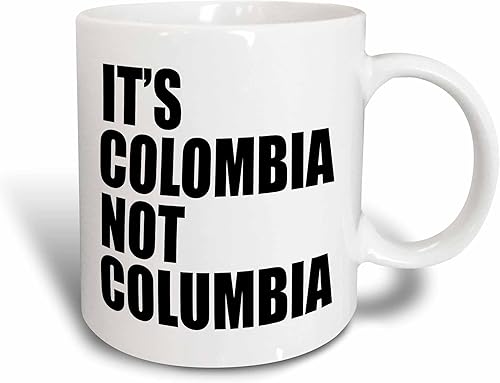 Miniatura 12 de 3dRose Its Colombia Not Columbia - Taza de cerámica, 11 onzas, color blanco Blanco,Negro