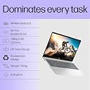 HP 15, 13th Gen Intel Core i3-1315U Laptop (8GB DDR4, 512GB SSD) Anti-Glare, Micro-Edge, 15.6"/39.6cm, FHD, Win 11, MSO 21, Silver, 1.59kg, Intel UHD Graphics, 1080p FHD Camera, 15-fd0465TU gallery image