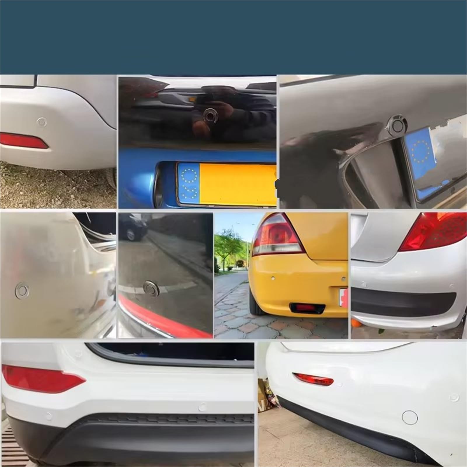 Parking Alerta Kit Sensor Estacionamiento Para Automóvil Zumbador 4 Sensores 22 Mm Radar Marcha Atrás Alerta Sonora Control Distancia Monitores Para Punto Ciego