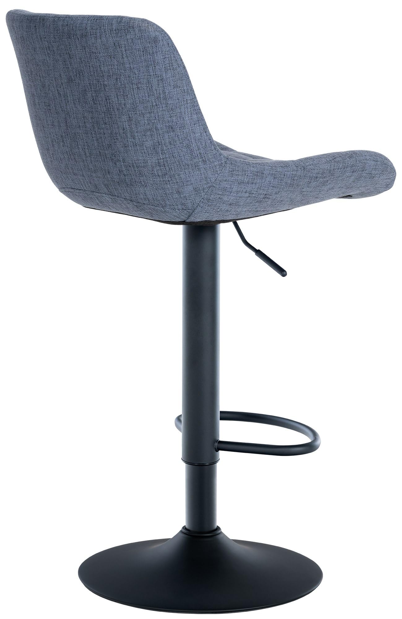 CLP Sgabello da bar Tover I Sgabello da banco regolabile in altezza I Sedia girevole a 360° con schienale per bancone e bar, Colore:crema, Materiale: Stoffa