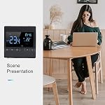 Programmable Digital Thermostat with Smart Touch Screen - Floor Heating Controller for Electric Underfloor Heating Systems, AC85V-250V, ±1℃ Temperature Accuracy, MH1822D