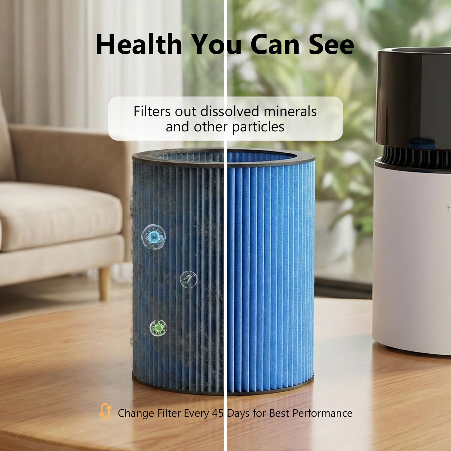 3L Umidificatore Ambiente, Top Fill, Umidificatore Ambiente Bambini con luce notturna, Silenzioso 30dB, 5 Livelli Nebbia, 35h Autonomia, Umidità Intelligente, per ufficio, cameretta del bambino