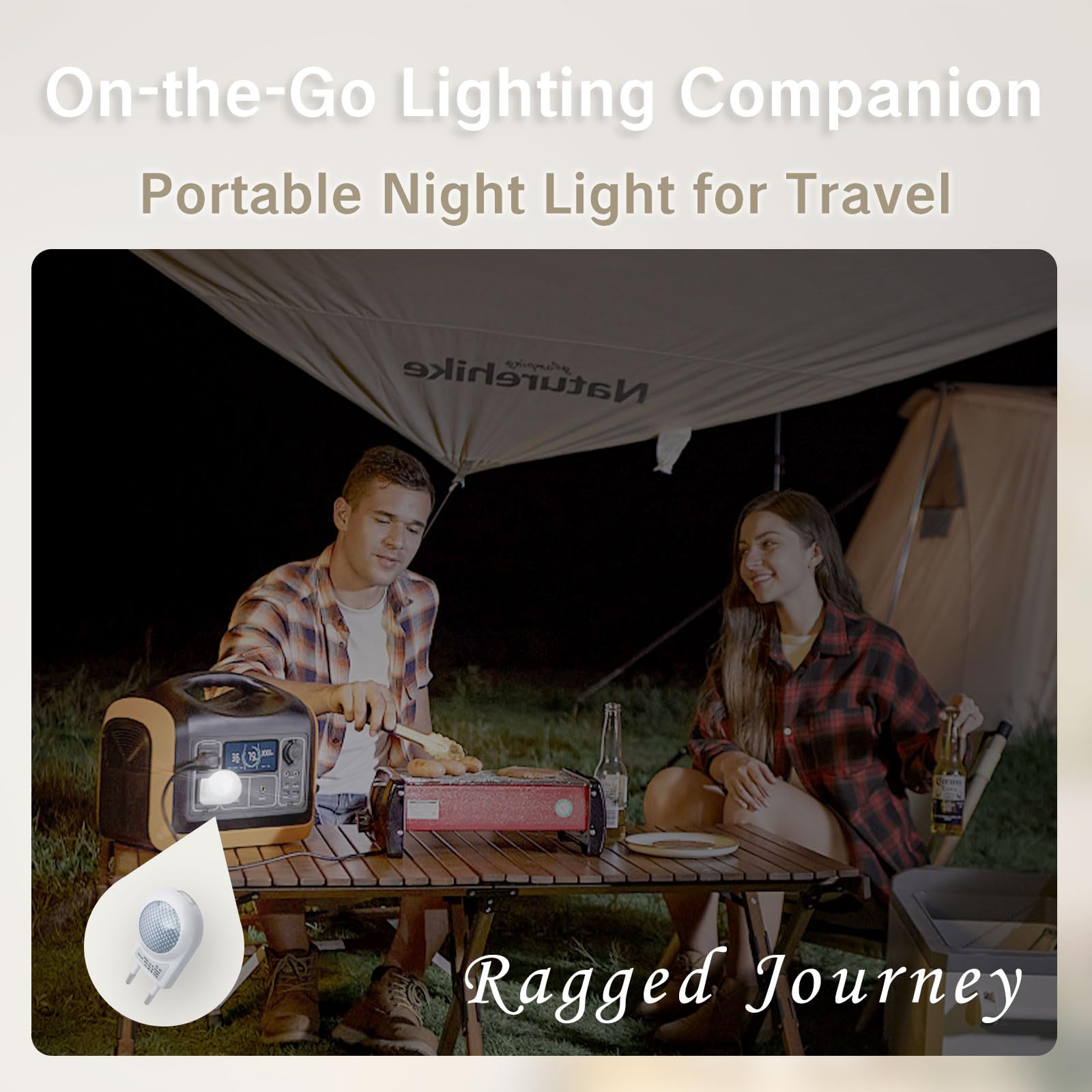 YAFIYGI Travel Night Light Portable Plug-in 0 7W Travel LED Night Light Foldable Mini Tiny Lights for Hotel — view 6