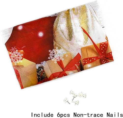 Miniatura 9 de HVEST Tapiz navideño de muñeco de nieve para colgar en la pared, lindo muñeco de nieve y árbol con bola de Navidad sobre fondo de tablero gris,