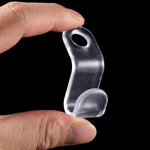 Miniatura 4 de Jetec 96 ganchos transparentes para colgar ropa, ganchos extensores, ganchos de conexión en cascada, soportes para ropa y armario (transparente)