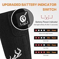 Vista 3 de SNOW DEER Calcetines calefactables, calentador de pies eléctrico con batería recargable para hombres y mujeres, invierno, esquí, caza, camping