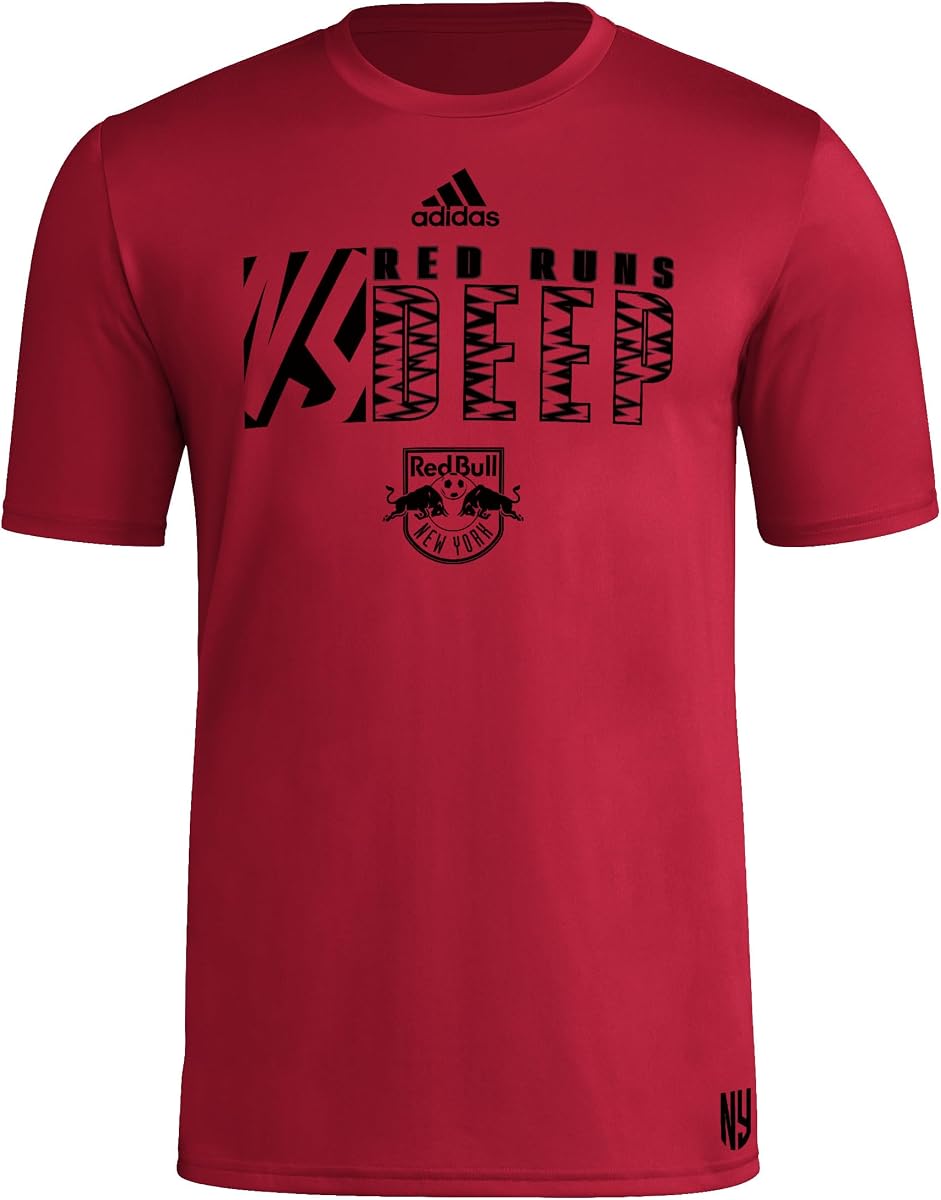 adidas Camiseta de manga corta para hombre New York Red Bulls MLS