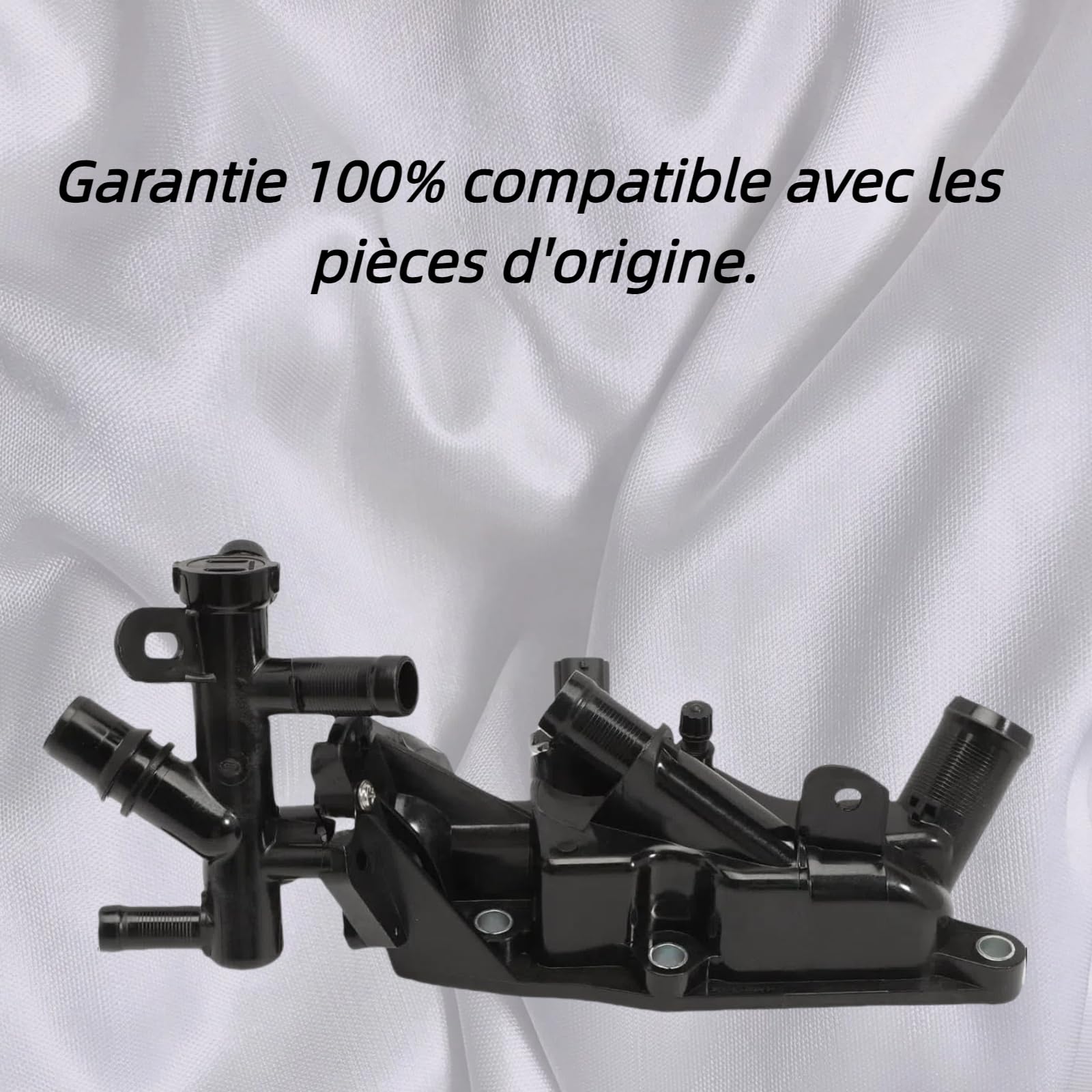 Boîtier de thermostat d'eau (Réf. 110608635R) compatible Captur/Clio/Kadjar/Kangoo/Mégane/Scénic et Dacia Logan/Lodgy/Duster/Sandero - Joint inclus