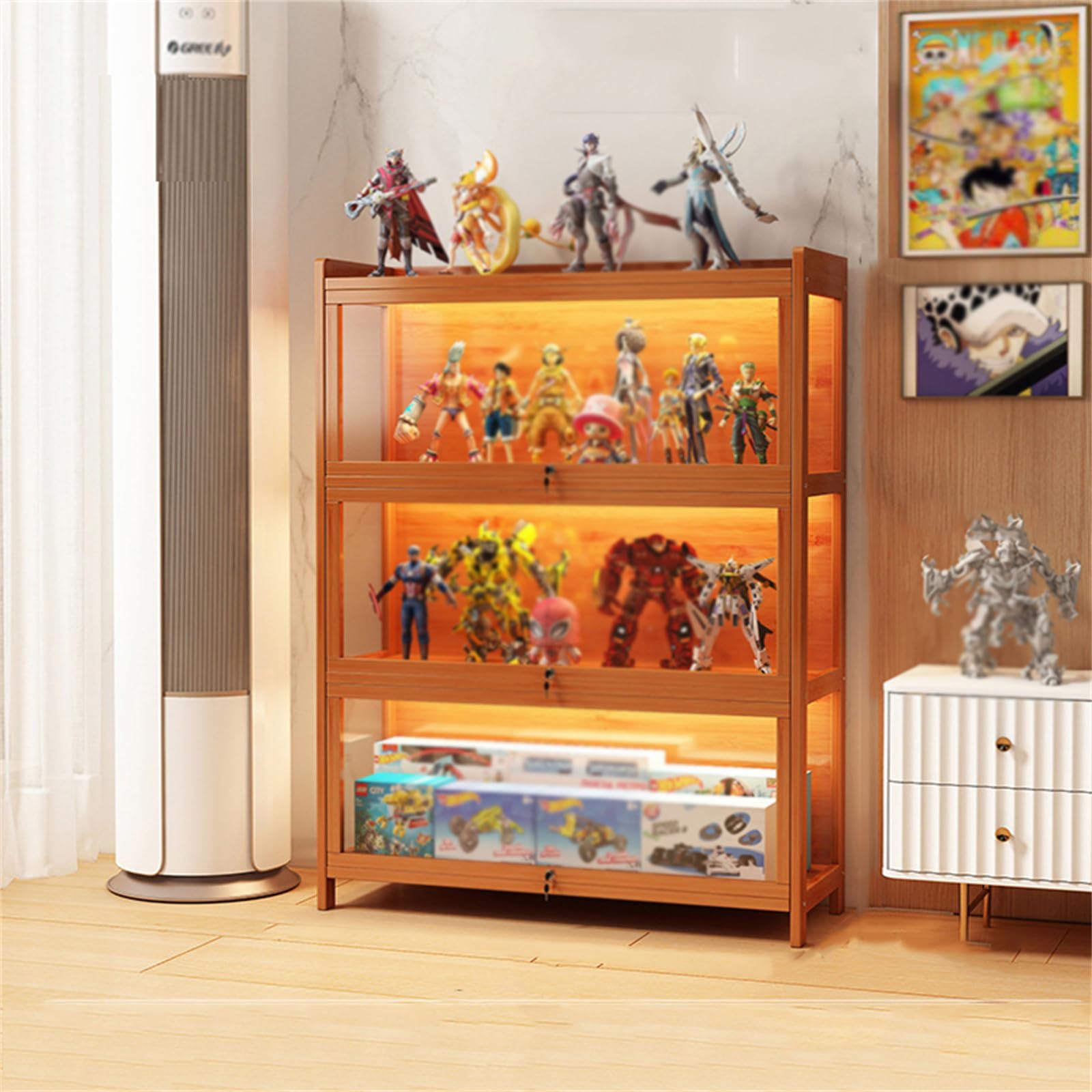 スティッチ フィギュア用　ディスプレイキャビネット Amazon.co.jp: Pounjsd コレクションケース フィギュア ディスプレイ