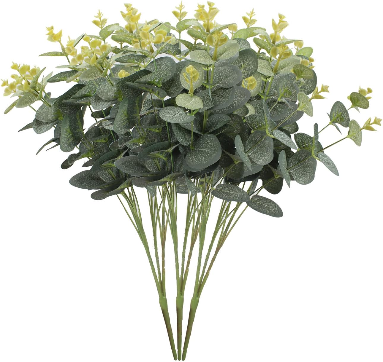 XIUER 3 Pcs Artificial Eucalyptus Leaf Greenery Artificial Plant Holiday Wedding Home Decoration Accessories