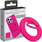 FELONY CASE - Neon Pink Ring Grip and Stand - Version 2.0 - Improved Stronger Magnet, Magnetic Phone Ring Holder for MagSafe Compatible iPhone 17,16, 15, 14, 13, 12, Pro Max, Air - Drop Protection