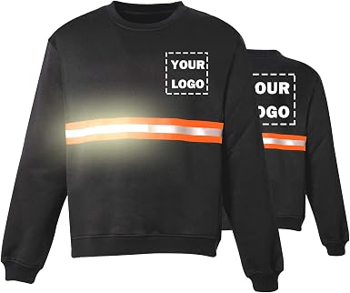 Sudadera de seguridad Hi Vis Añade tu diseño de alta visibilidad  reflectante manga larga ropa de trabajo : Herramientas y Mejoras del Hogar  - Amazon.com