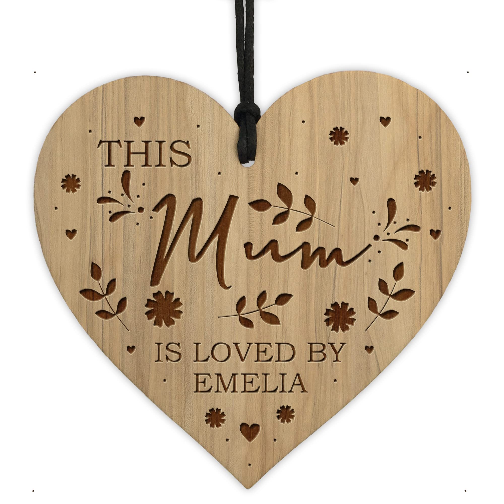 Red Ocean Mum Gifts For Birthday Christmas Personalised Engraved Heart Gift For Mum From Daughter Son