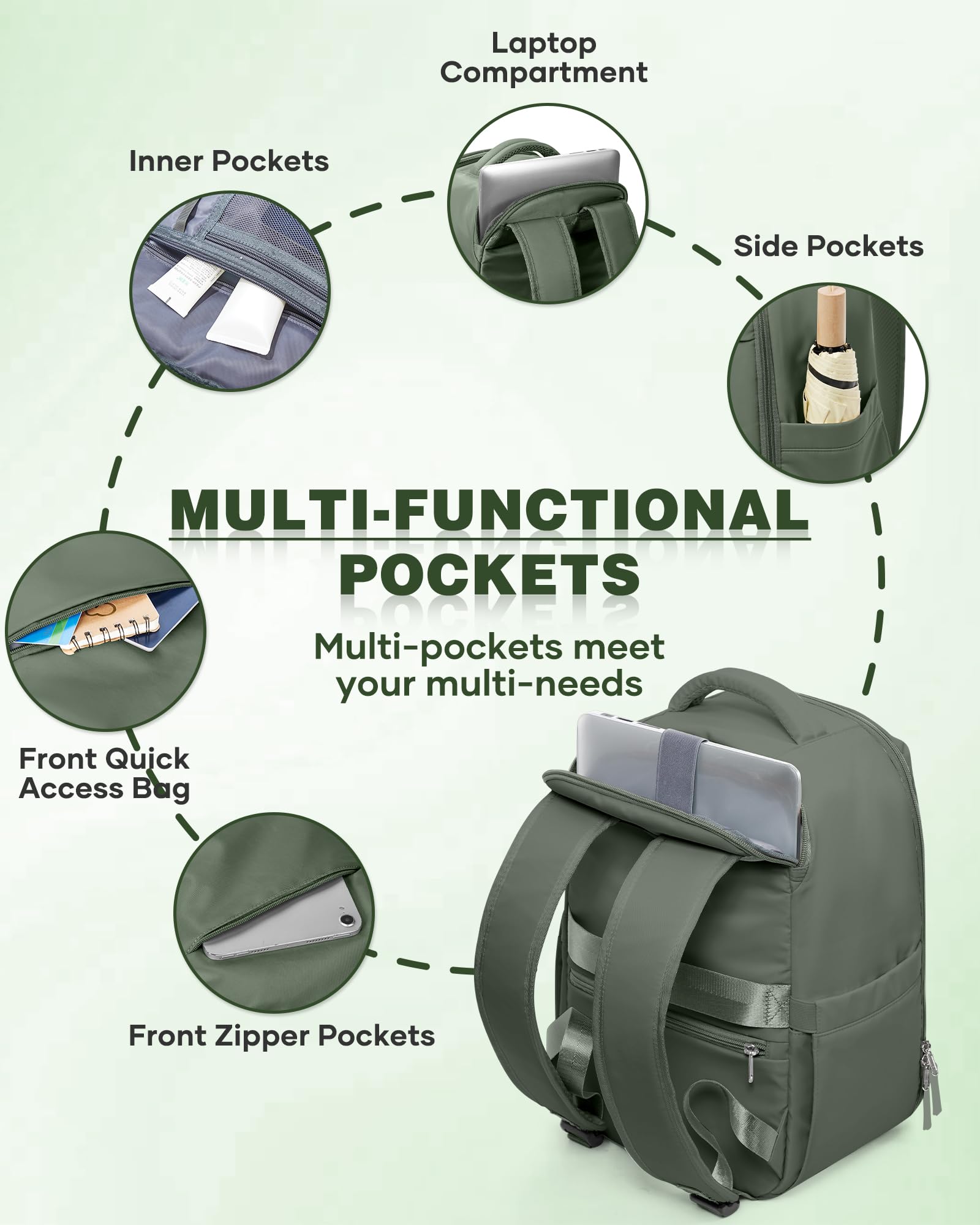 SZLX Zaino da viaggio grande da donna da escursionismo sportivo da esterno impermeabile da scuola casual laptop da 14 pollici con porta di ricarica USB scomparto per scarpe