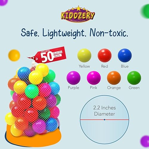 Miniatura 5 de Kiddey Juego de tienda de campaña emergente 3 en 1, túnel de gateo y pozo de bolas casa de juegos duradera para niños, niñas, niños pequeños y