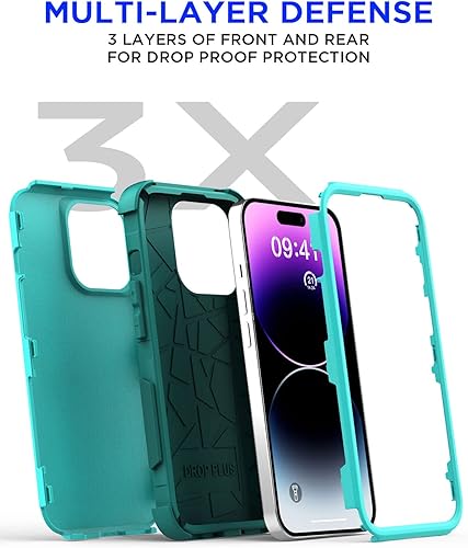 Miniatura 8 de AICase Funda para iPhone 14 Pro (6.1 pulgadas), funda resistente de 3 capas resistente para teléfono, protección duradera de grado militar, a prueba