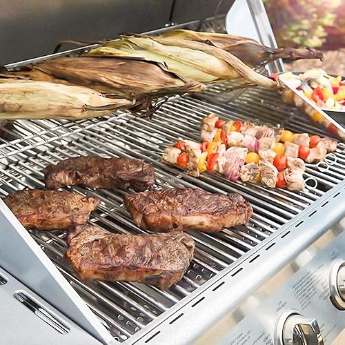 Miniatura 6 de Rejillas de parrilla para Nexgrill piezas de repuesto 4 quemadores 720-0830H 720-0830X 720-0888S 720-0783W, 304 acero inoxidable 17 pulgadas