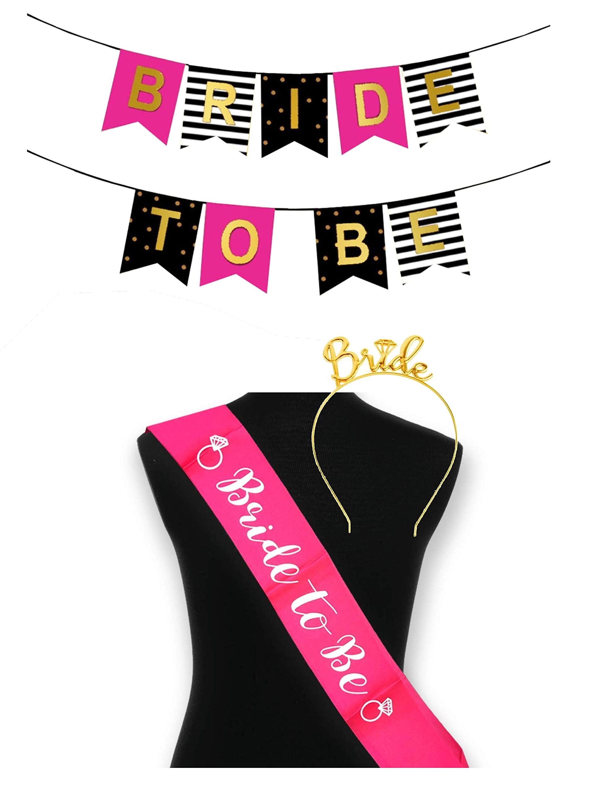 GRAND SHOP Bride to Be Banner with Sash and Headband (B08WR78ZGH) Amazon Price History, Amazon Price Tracker